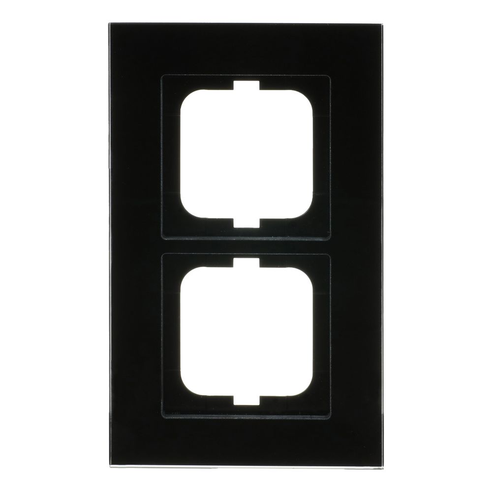 Busch Jäger carat Rahmen 1722-825 2fach Glas schwarz... BJ-2CKA001754A4323 4011395088920 (Abb. 1)
