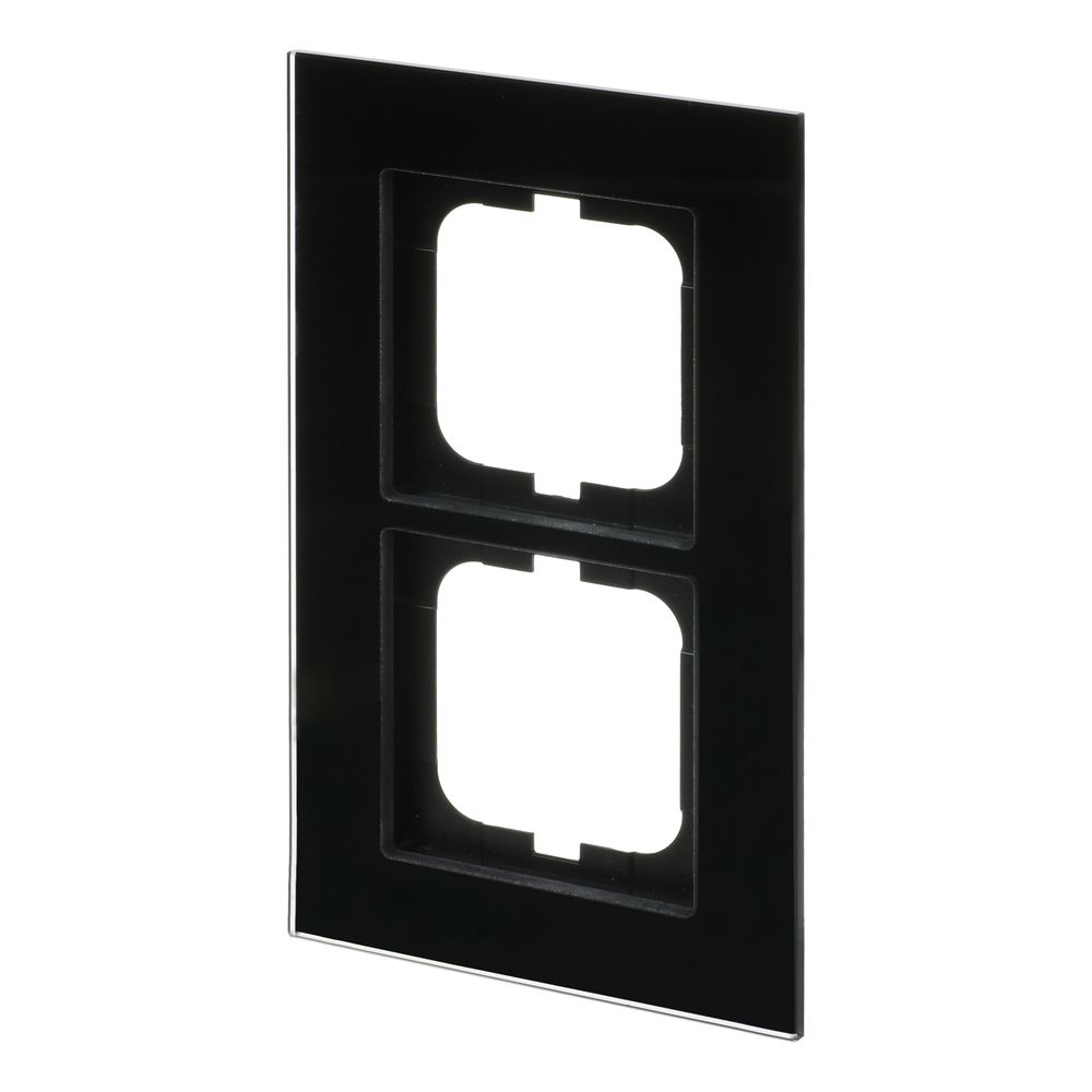Busch Jäger carat Rahmen 1722-825 2fach Glas schwarz... BJ-2CKA001754A4323 4011395088920 (Abb. 2)