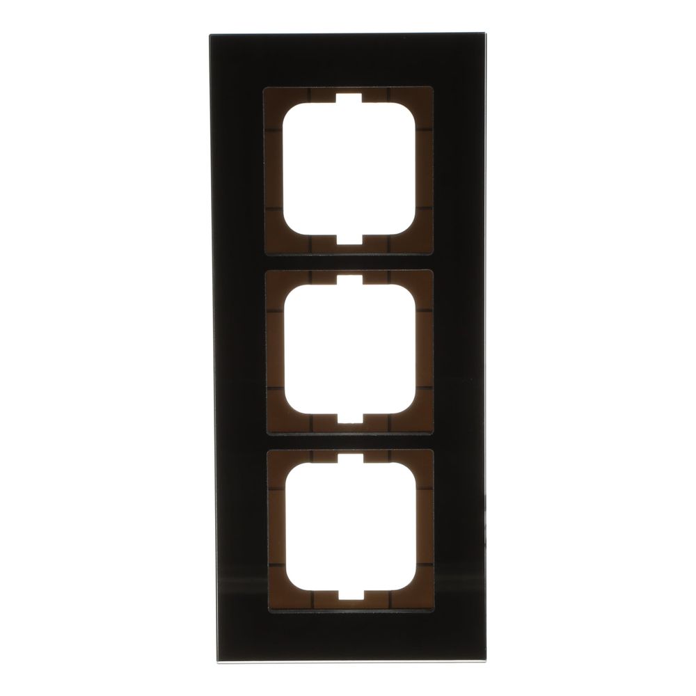 Busch Jäger carat Rahmen 1723-825 3fach Glas schwarz... BJ-2CKA001754A4324 4011395088937 (Abb. 1)
