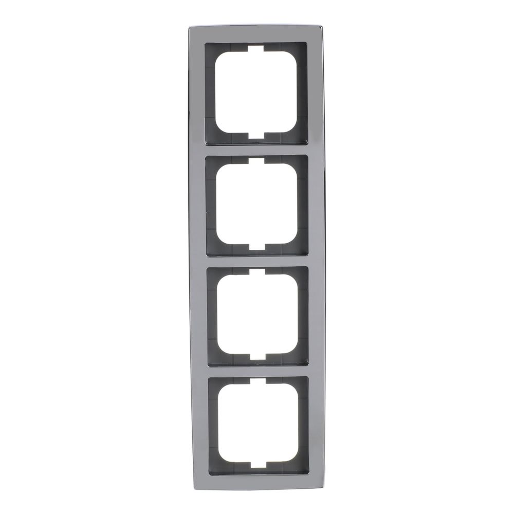 Busch Jäger Abdeckrahmen 4-fach chrom glanz 1724-80G für senkrechte und waagerechte... BJ-2CKA001754A4329 4011395113080 (Abb. 1)