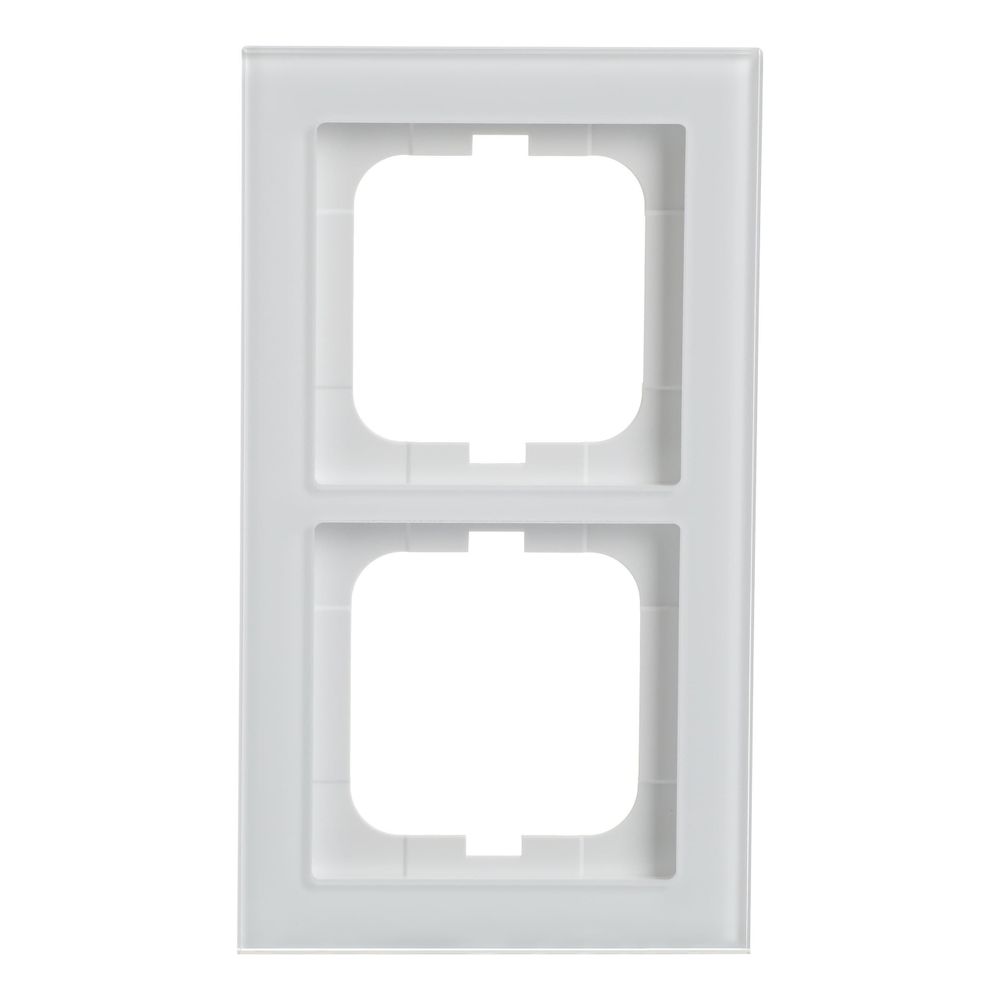 Busch Jäger Axcent Rahmen 1722-280 2fach weißglas... BJ-2CKA001754A4438 4011395156964 (Abb. 1)