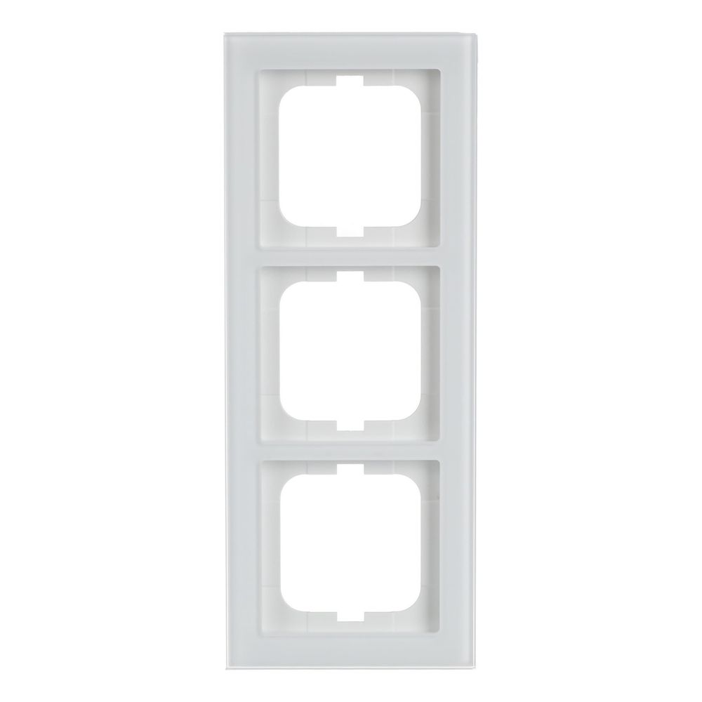 Busch Jäger Axcent Rahmen 1723-280 3fach weißglas... BJ-2CKA001754A4439 4011395156971 (Abb. 1)