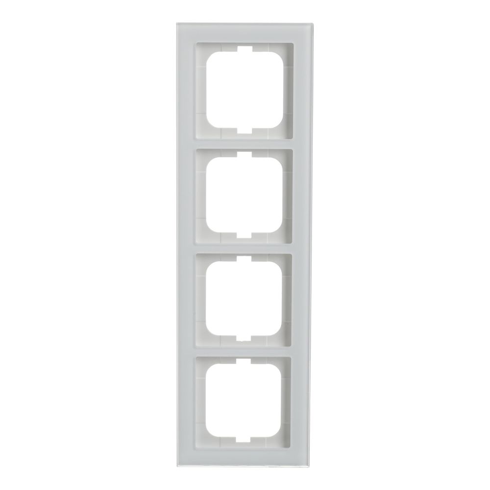 Busch Jäger Abdeckrahmen 4-fach 1724-280 Busch-axcent weißglas... BJ-2CKA001754A4440 4011395156988 (Abb. 1)