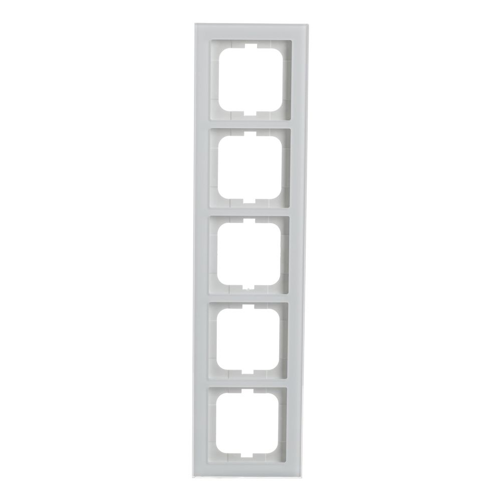 Busch Jäger Abdeckrahmen 5-fach 1725-280 Busch-axcent weißglas... BJ-2CKA001754A4441 4011395156995 (Abb. 1)