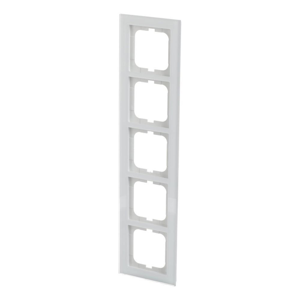 Busch Jäger Abdeckrahmen 5-fach 1725-280 Busch-axcent weißglas... BJ-2CKA001754A4441 4011395156995 (Abb. 2)