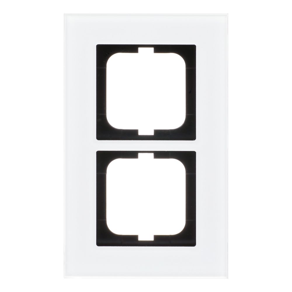 Busch Jäger carat Rahmen 2-fach 1722-811 weißglas... BJ-2CKA001754A4443 4011395157022 (Abb. 1)
