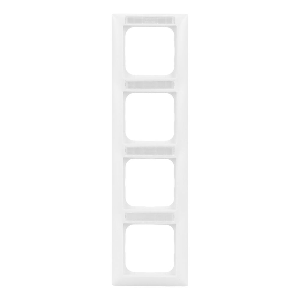 Busch Jäger Rahmen 4-fach 1724 NS-914 beschriftbar alpinweiß Busch-Balance SI... BJ-2CKA001754A4554 4011395191620 (Abb. 1)