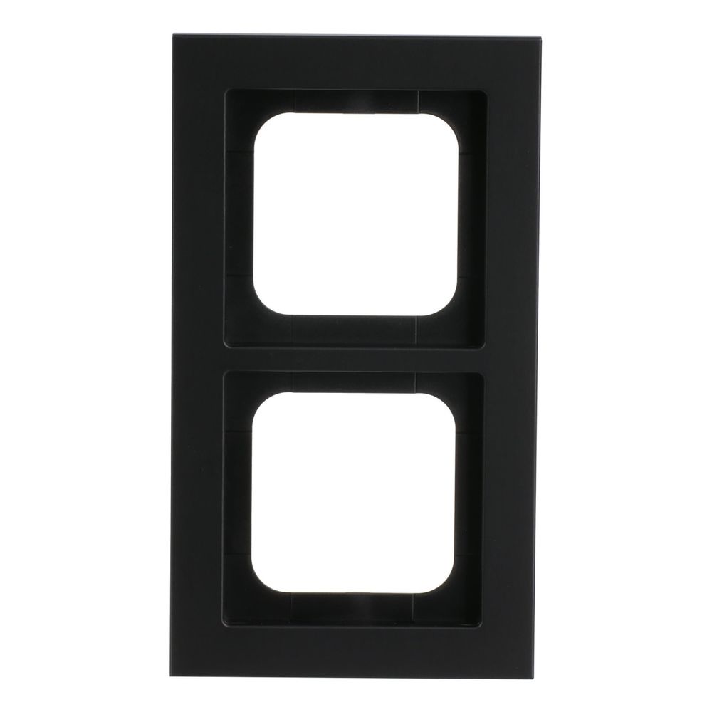 Busch Jäger Abdeckrahmen schwarz matt 1722-275 Busch-axcent Rahmen 2fach... BJ-2CKA001754A4704 4011395259122 (Abb. 1)