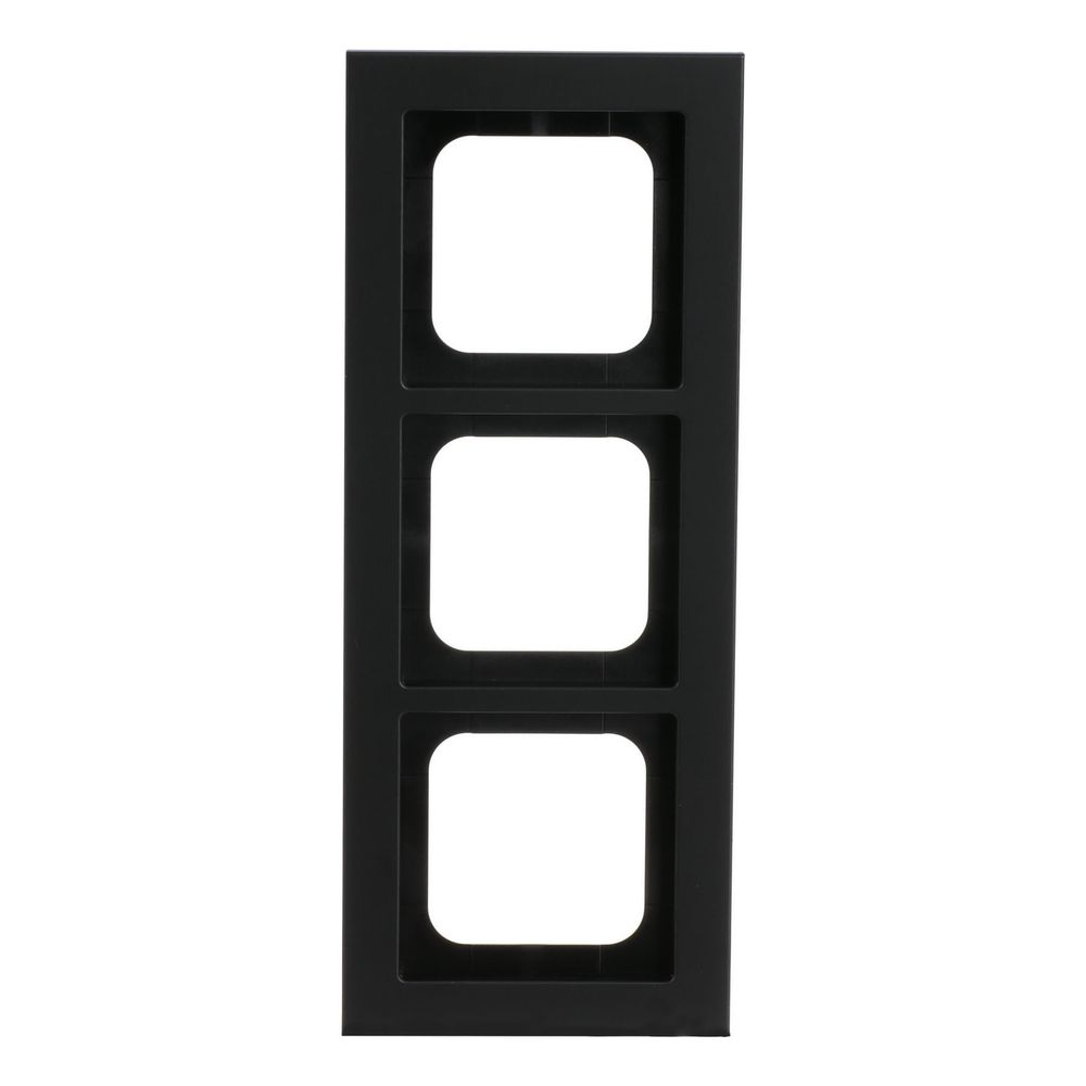 Busch Jäger Abdeckrahmen schwarz matt 1723-275 3-fach Busch-axcent pur... BJ-2CKA001754A4705 4011395259139 (Abb. 1)