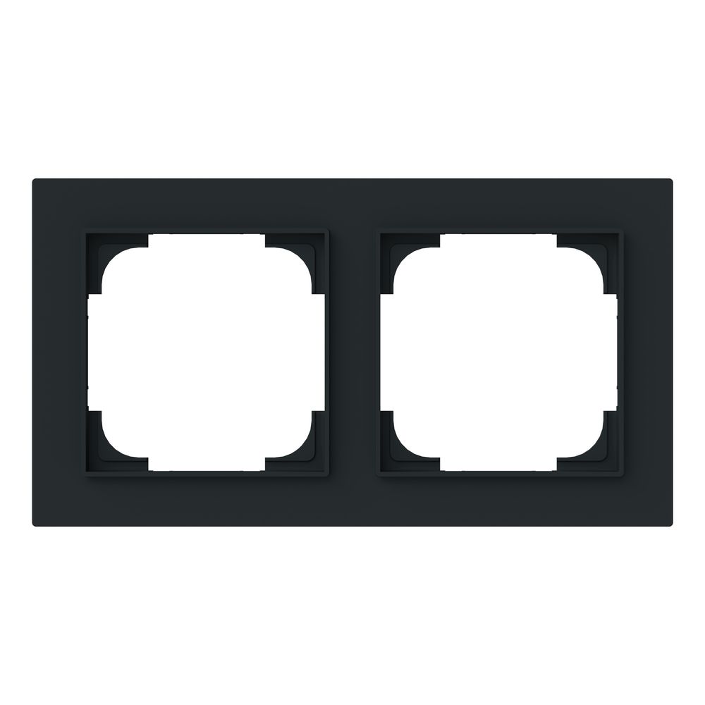 Busch Jäger Abdeckrahmen 2-fach schwarz 1722-45M matt Busch-art linear... BJ-2CKA001754A4848 4011395321072 (Abb. 2)