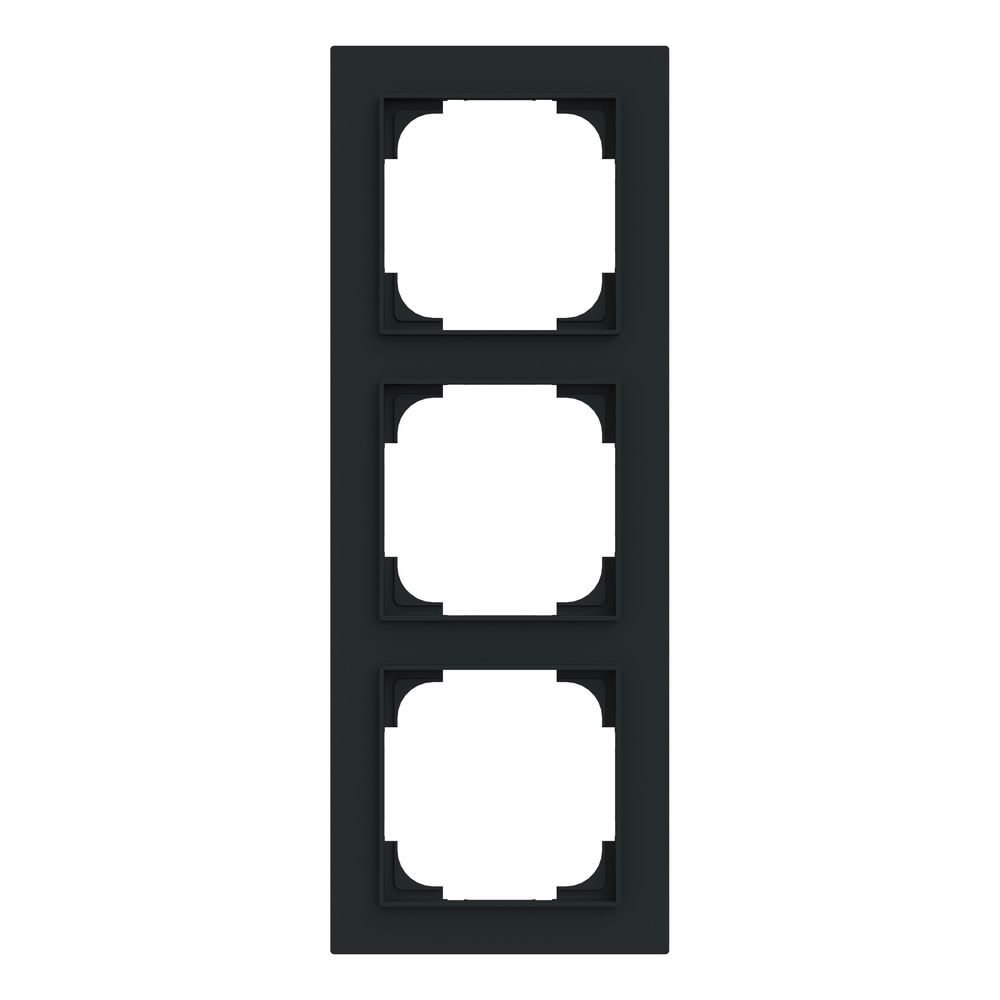 Busch Jäger Abdeckrahmen 3-fach schwarz 1723-45M matt... BJ-2CKA001754A4856 4011395321157 (Abb. 1)
