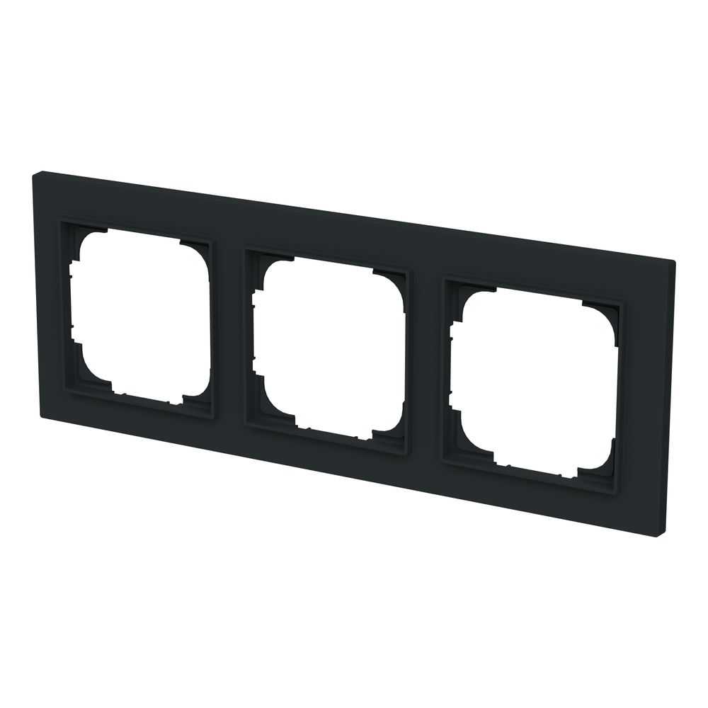 Busch Jäger Abdeckrahmen 3-fach schwarz 1723-45M matt... BJ-2CKA001754A4856 4011395321157 (Abb. 3)