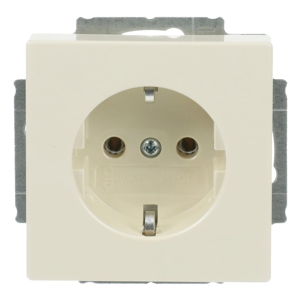 Busch Jäger Schuko Kombi 20EUC-82 savanne/ews solo future Steckdosen-Einsatz 250V 1... BJ-2CKA002011A3721 4011395995242 (Abb. 1)