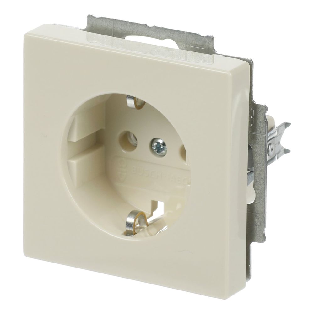 Busch Jäger Schuko Kombi 20EUC-82 savanne/ews solo future Steckdosen-Einsatz 250V 1... BJ-2CKA002011A3721 4011395995242 (Abb. 2)