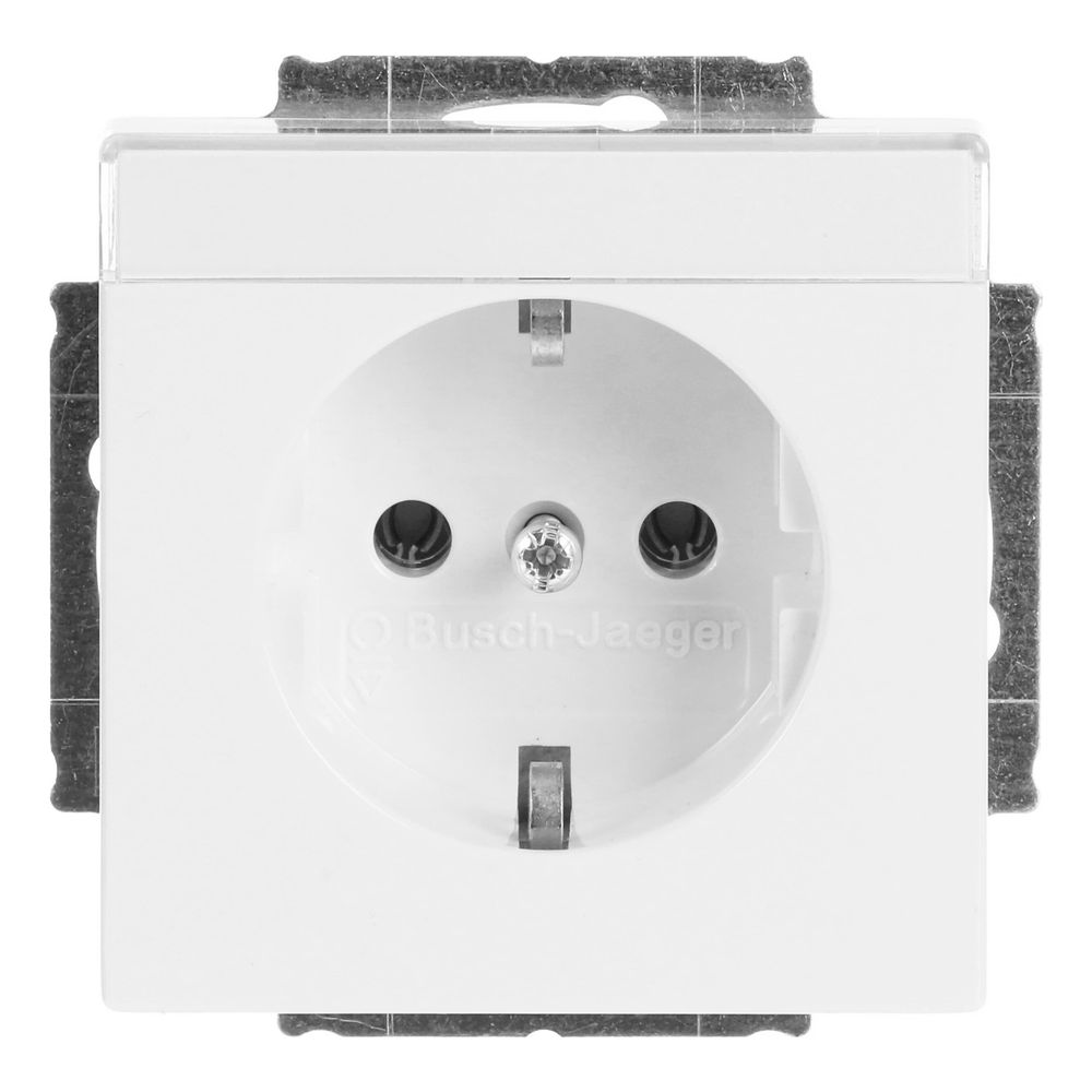 Busch Jäger carat Schuko Kombi 20EUN-84 Schriftfeld davos/studioweiss 60,2x9,2mm... BJ-2CKA002011A3727 4011395996256 (Abb. 1)