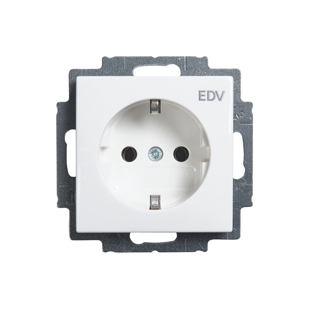 Busch Jäger balance SI Schuko Kombi 20 EUC/DV-914 mit Aufdruck EDV alpinweiß 250V 1... BJ-2CKA002011A6235 4011395191255 (Abb. 1)