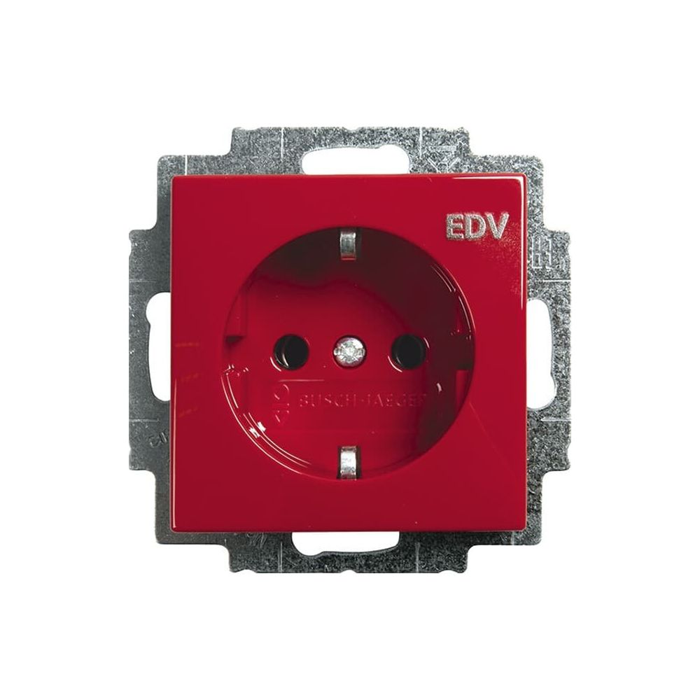 Busch Jäger Schuko Kombi 20 EUC/DV-917 mit Aufdruck EDV rot... BJ-2CKA002011A6236 4011395190548 (Abb. 1)