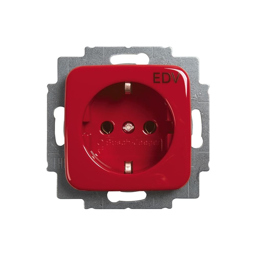 Busch Jäger SCHUKO Steckdosen-Einsatz rot RAL3020 20 EUC/DV-217-101 Reflex SI... BJ-2CKA002011A6251 4011395261163 (Abb. 1)