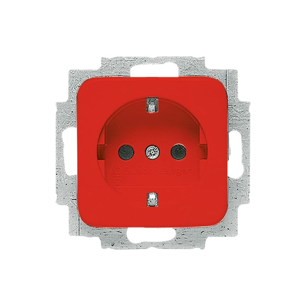 Busch Jäger SCHUKO Steckdosen-Einsatz 20 EUC-217-101 rot RAL3020 SI Reflex... BJ-2CKA002011A6253 4011395260029 (Abb. 1)