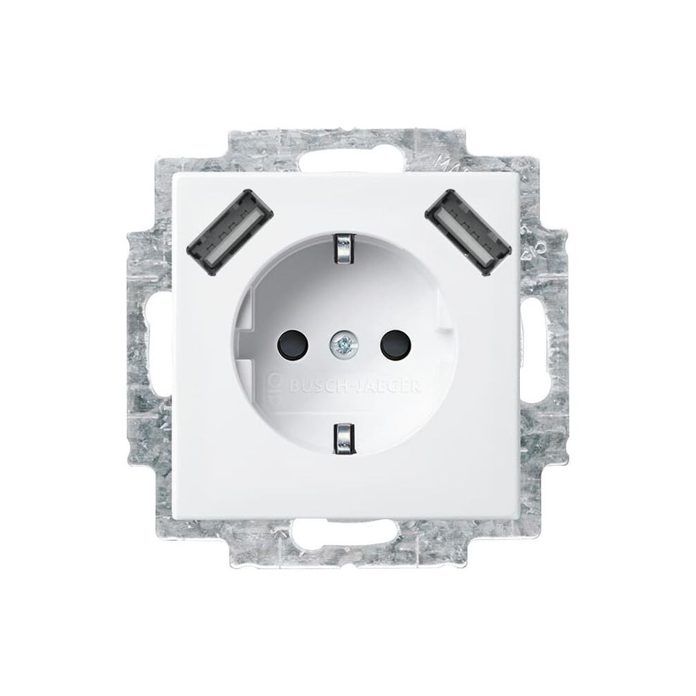 Busch Jäger Schuko USB Steckdose 20 EUCB2USB-914 Busch-Balance SI USB-Ladestation a... BJ-2CKA002011A6266 4011395303689 (Abb. 1)