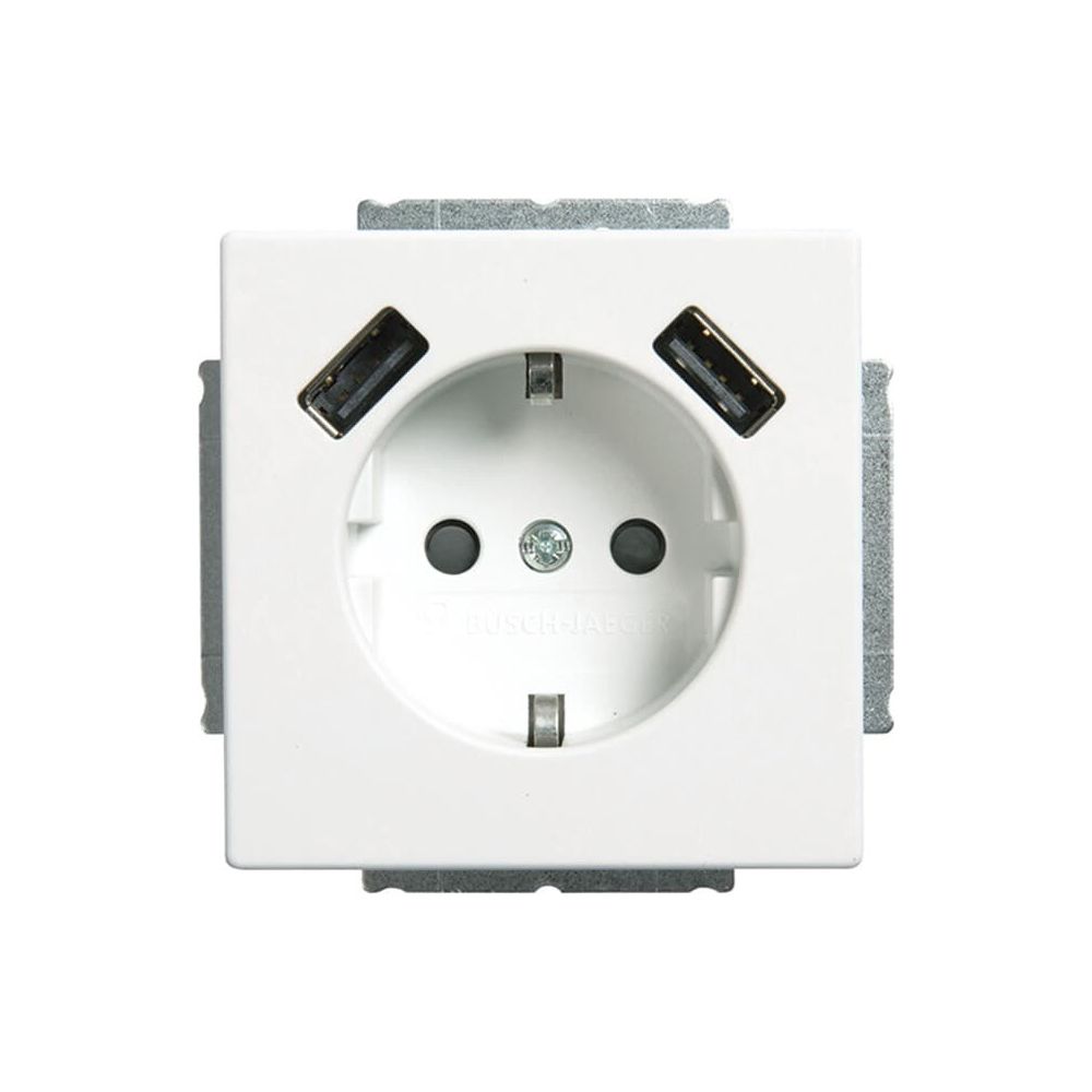 Busch Jäger Schuko USB Steckdose 20 EUCB2USB-884 future linear USB-Ladestation stud... BJ-2CKA002011A6277 4011395303788 (Abb. 1)