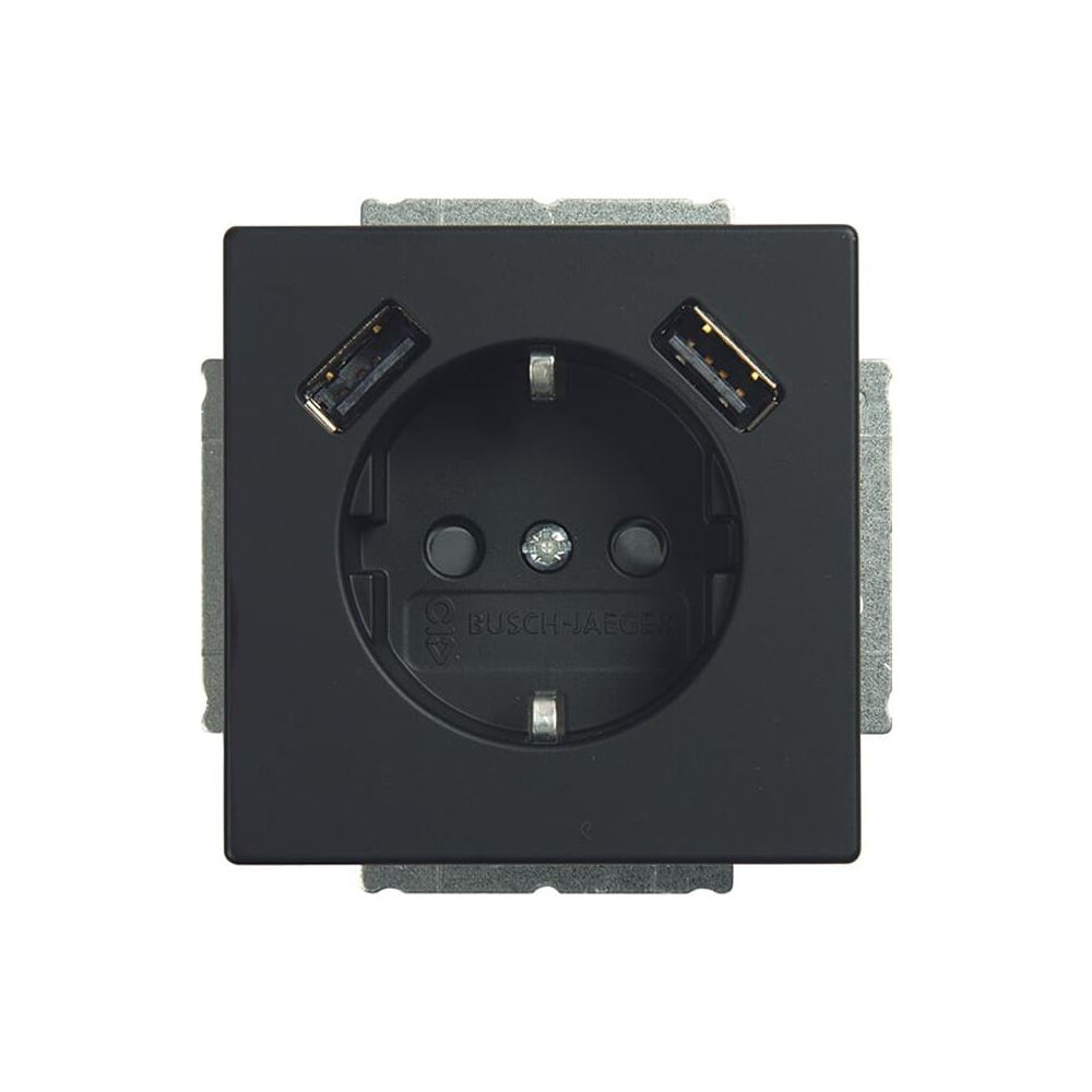 Busch Jäger Schuko USB Steckdose 20 EUCB2USB-885 future linear schwarz... BJ-2CKA002011A6279 4011395303801 (Abb. 1)