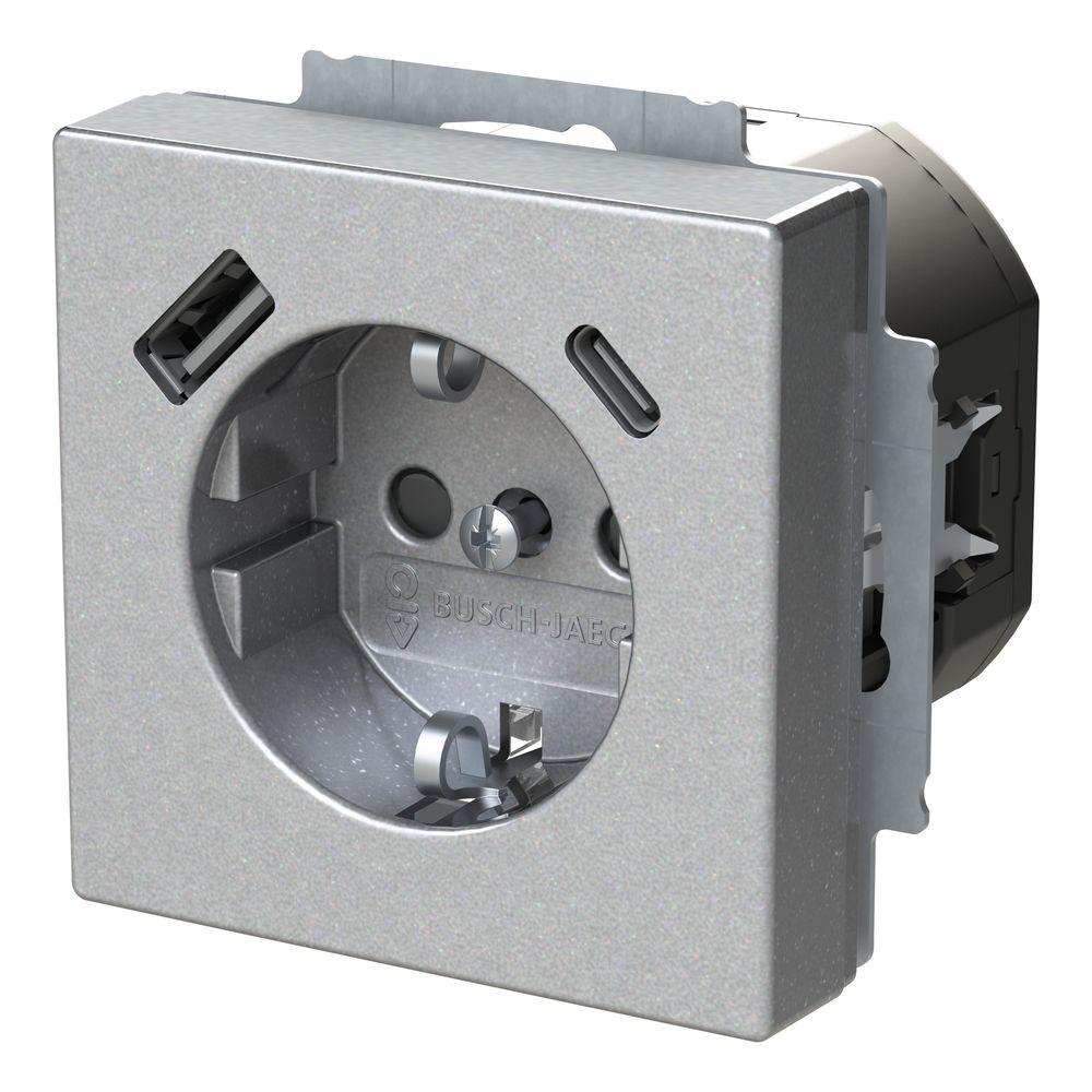 Busch Jäger SCHUKO USB-A+C 20 EUCB2USBAC-83 Steckdose... BJ-2CKA002011A6304 4011395329313 (Abb. 2)