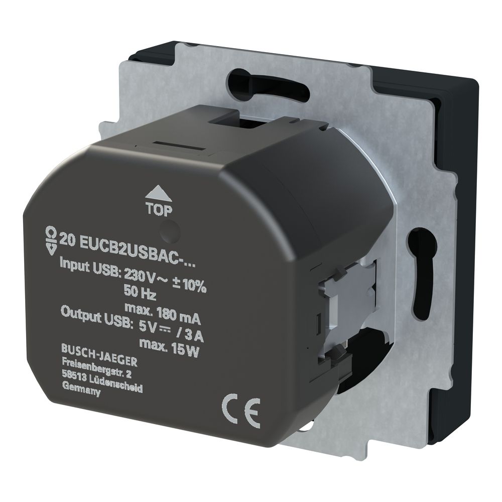 Busch Jäger SCHUKO USB-A+C 20 EUCB2USBAC-885 Steckdose mit 1x USB-A und 1x USB-C... BJ-2CKA002011A6312 4011395329399 (Abb. 3)
