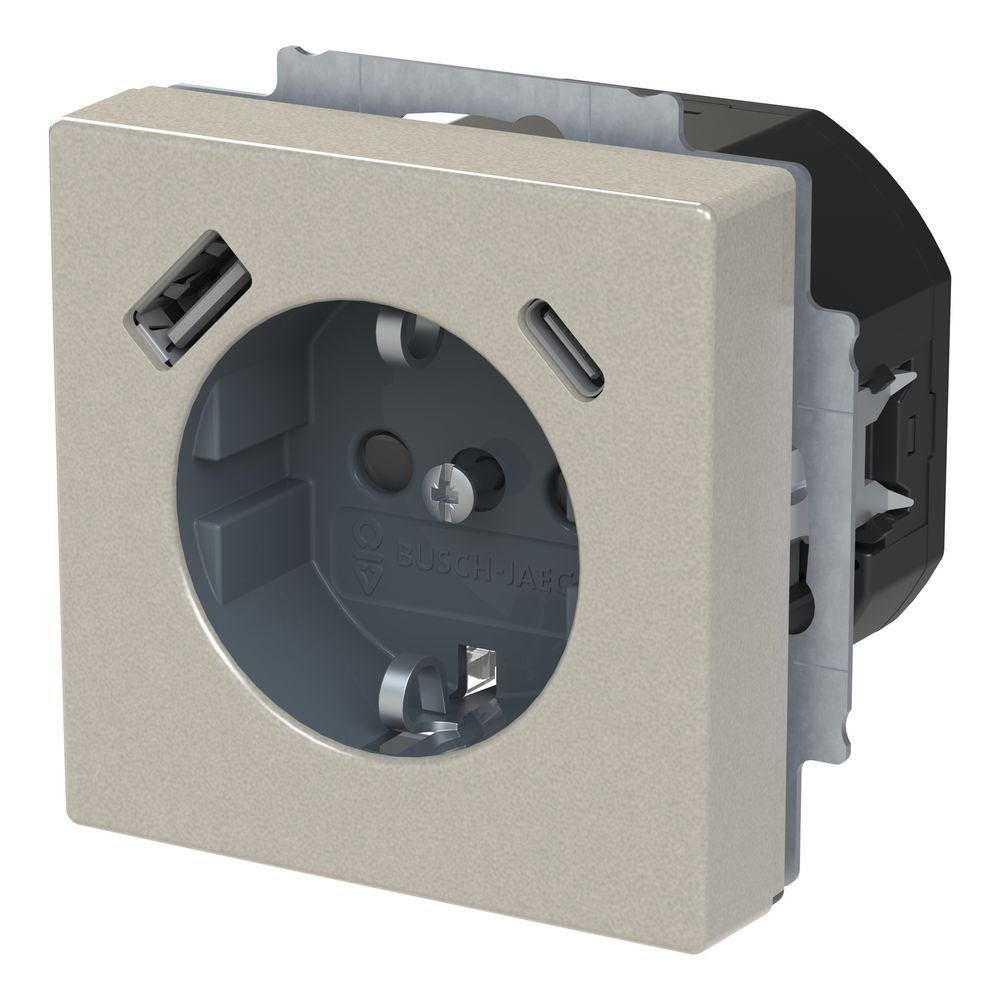 Busch Jäger SCHUKO USB-A+C 20 EUCB2USBAC-866 Steckdose... BJ-2CKA002011A6314 4011395329412 (Abb. 2)