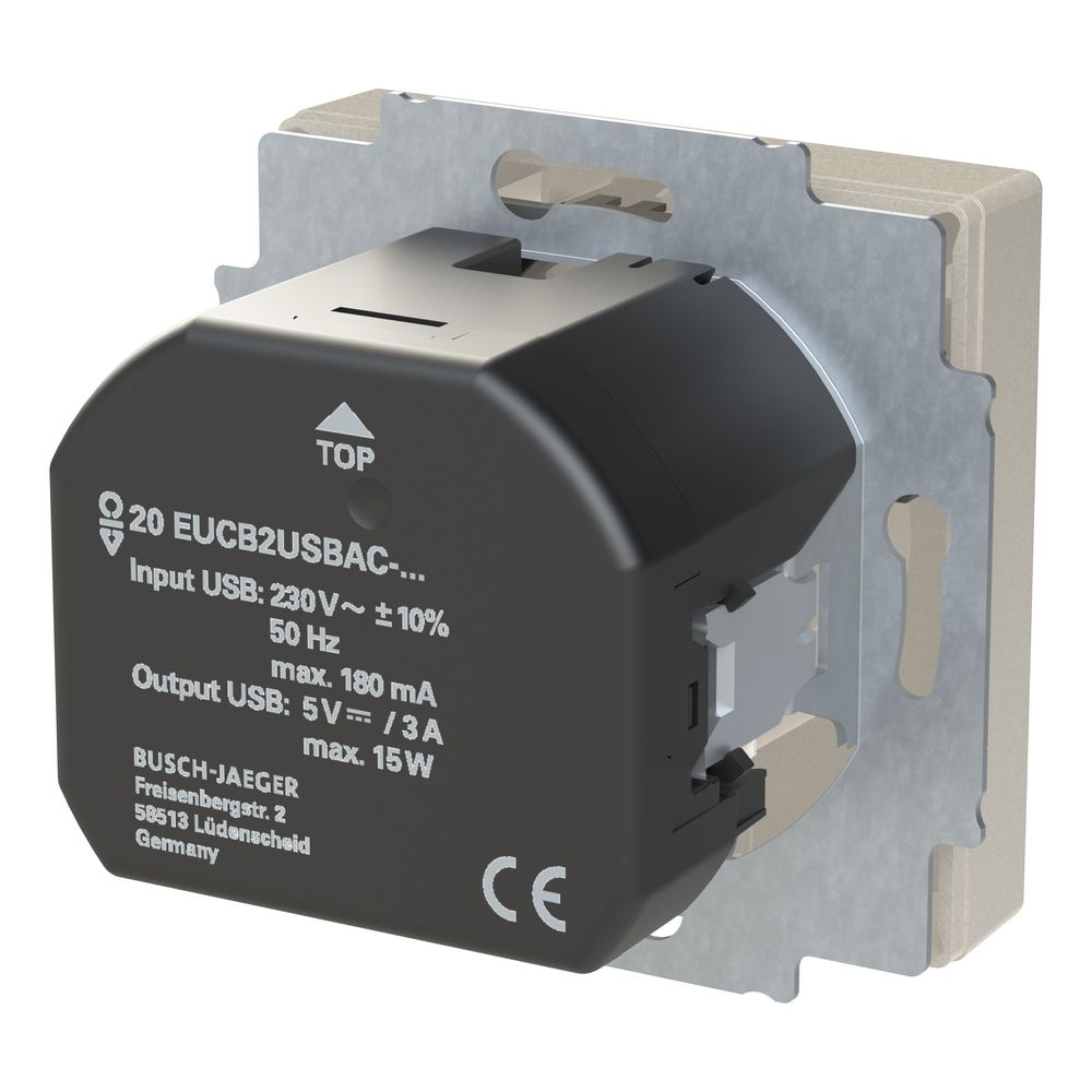 Busch Jäger SCHUKO USB-A+C 20 EUCB2USBAC-866 Steckdose... BJ-2CKA002011A6314 4011395329412 (Abb. 3)