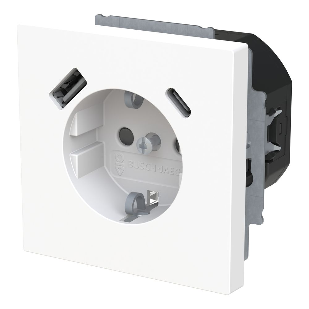 Busch Jäger SCHUKO-USB-A+C 20 EUCB2USBAC-44G Steckdose Safety... BJ-2CKA002011A6316 4011395329436 (Abb. 2)