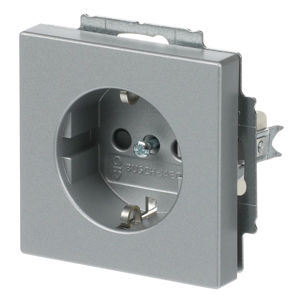 Busch Jäger future linear Schuko Kombi 20EUCKS-83 alusilber Steckdosen mit erh. Ber... BJ-2CKA002013A5272 4011395074947 (Abb. 2)