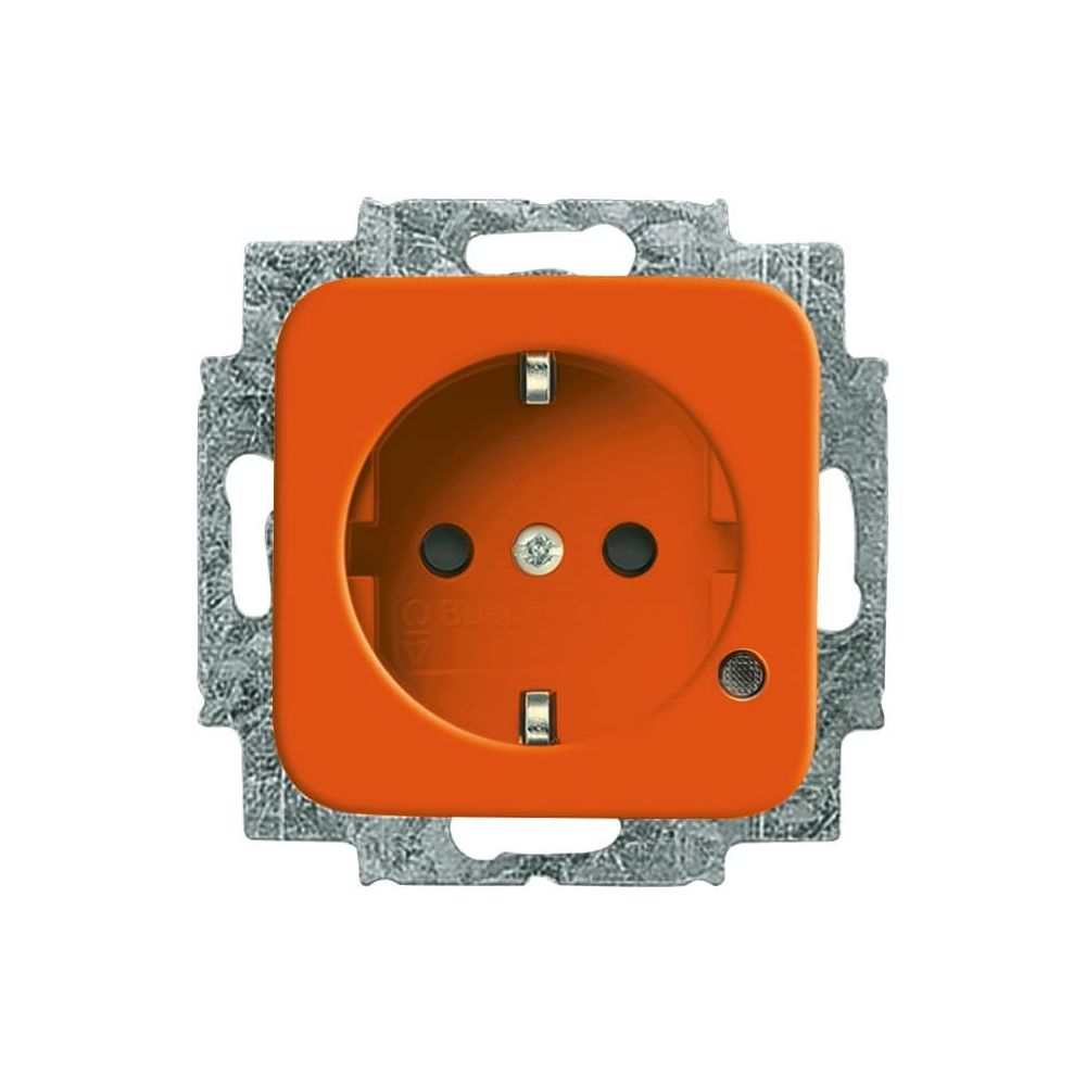 Busch Jäger SCHUKO Steckdosen-Einsatz Duro 2000 SI 20EUCBL-14-212 Kombi mit LED Bel... BJ-2CKA002013A5283 4011395100646 (Abb. 1)