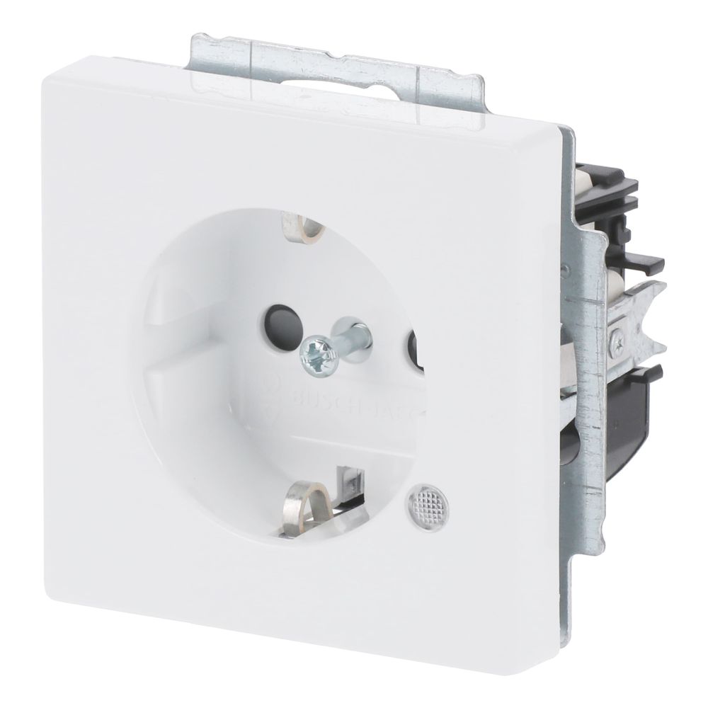 Busch Jäger SCHUKO Steckdosen Einsatz 20 EUCBL-84 mit Kontrolllicht LED grün studio... BJ-2CKA002013A5286 4011395100677 (Abb. 2)