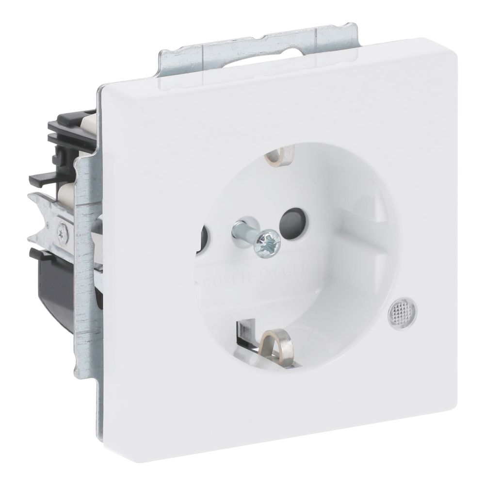 Busch Jäger SCHUKO Steckdosen Einsatz 20 EUCBL-84 mit Kontrolllicht LED grün studio... BJ-2CKA002013A5286 4011395100677 (Abb. 3)