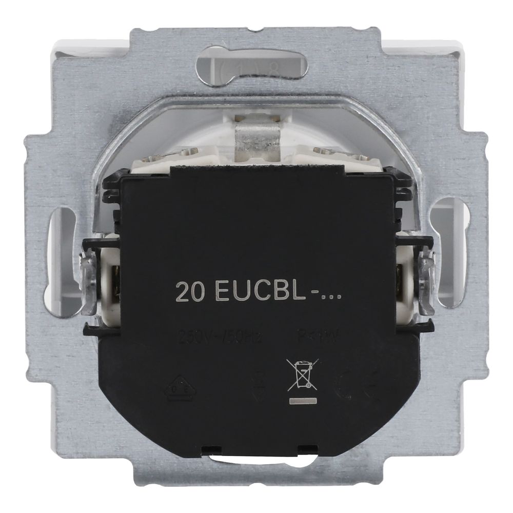 Busch Jäger SCHUKO Steckdosen Einsatz 20 EUCBL-84 mit Kontrolllicht LED grün studio... BJ-2CKA002013A5286 4011395100677 (Abb. 4)