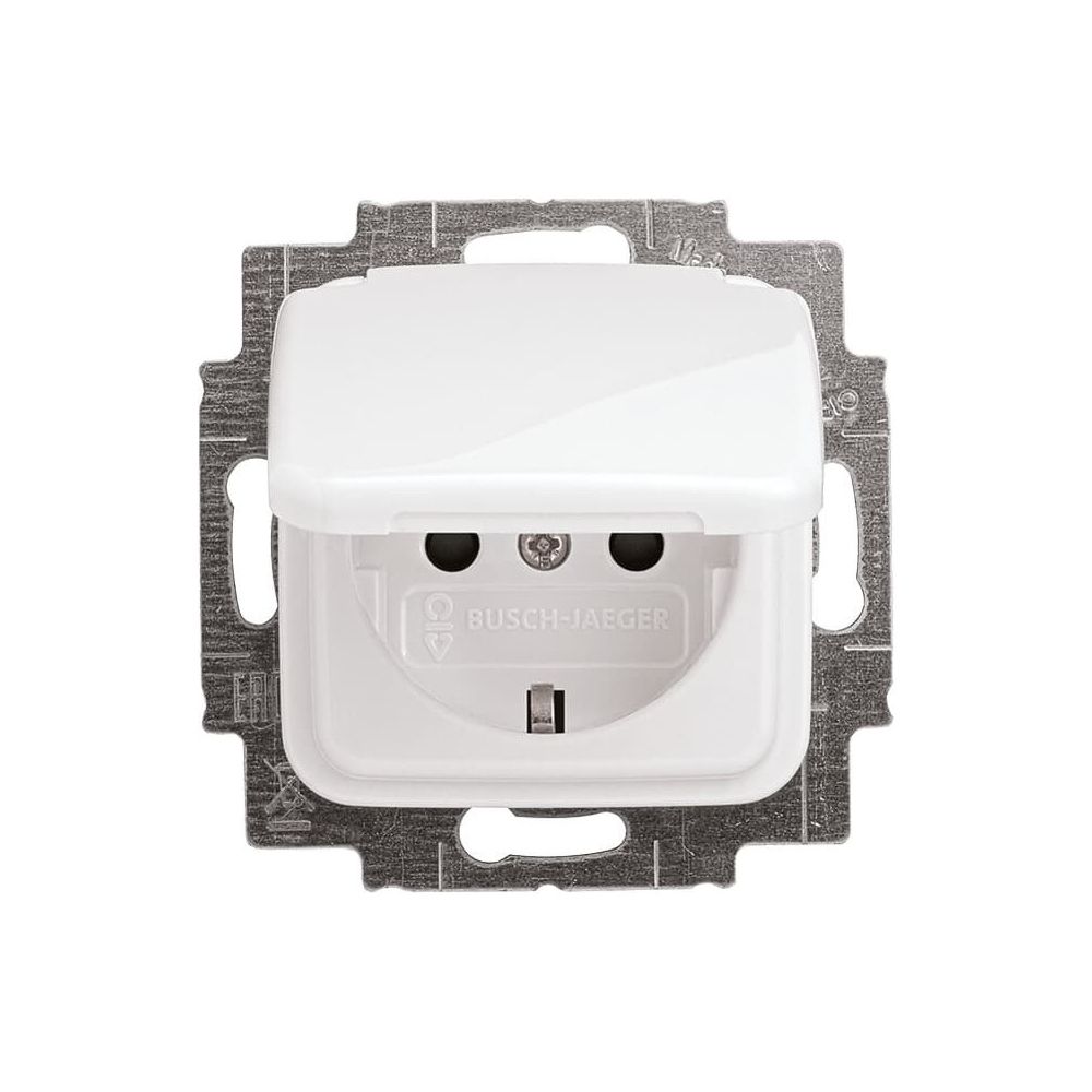 Busch Jäger SCHUKO Steckdose 20 EUKB-214 mit Klappdeckel und erhöhtem Berührungssch... BJ-2CKA002013A5314 4011395122938 (Abb. 1)
