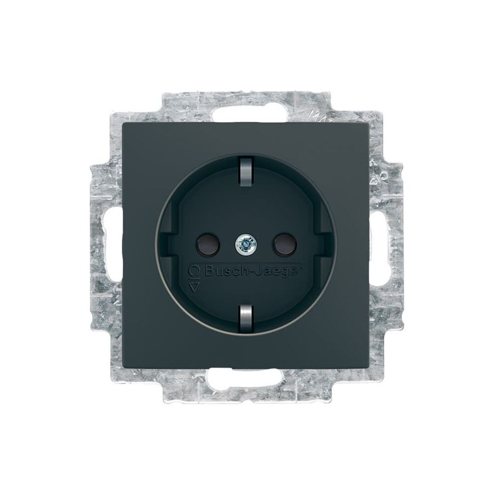 Busch Jäger SCHUKO Steckdose Bs 20 EUCB-15-914 schwarz Busch-balance... BJ-2CKA002013A5381 4011395191385 (Abb. 1)