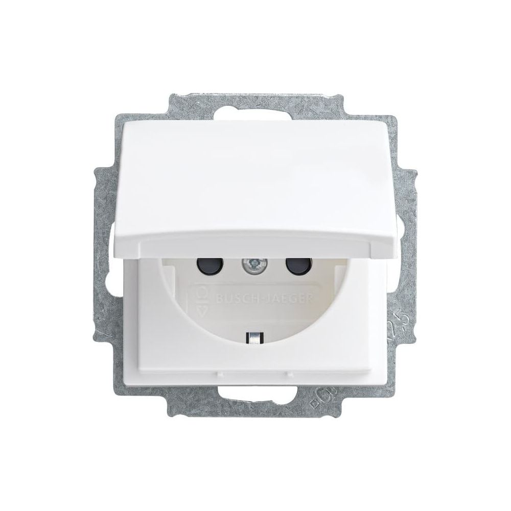 Busch Jäger balance SI Schuko 20 EUKB-914 Steckdose mit Klappdeckel alpinweiß 250 V... BJ-2CKA002013A5384 4011395191286 (Abb. 1)