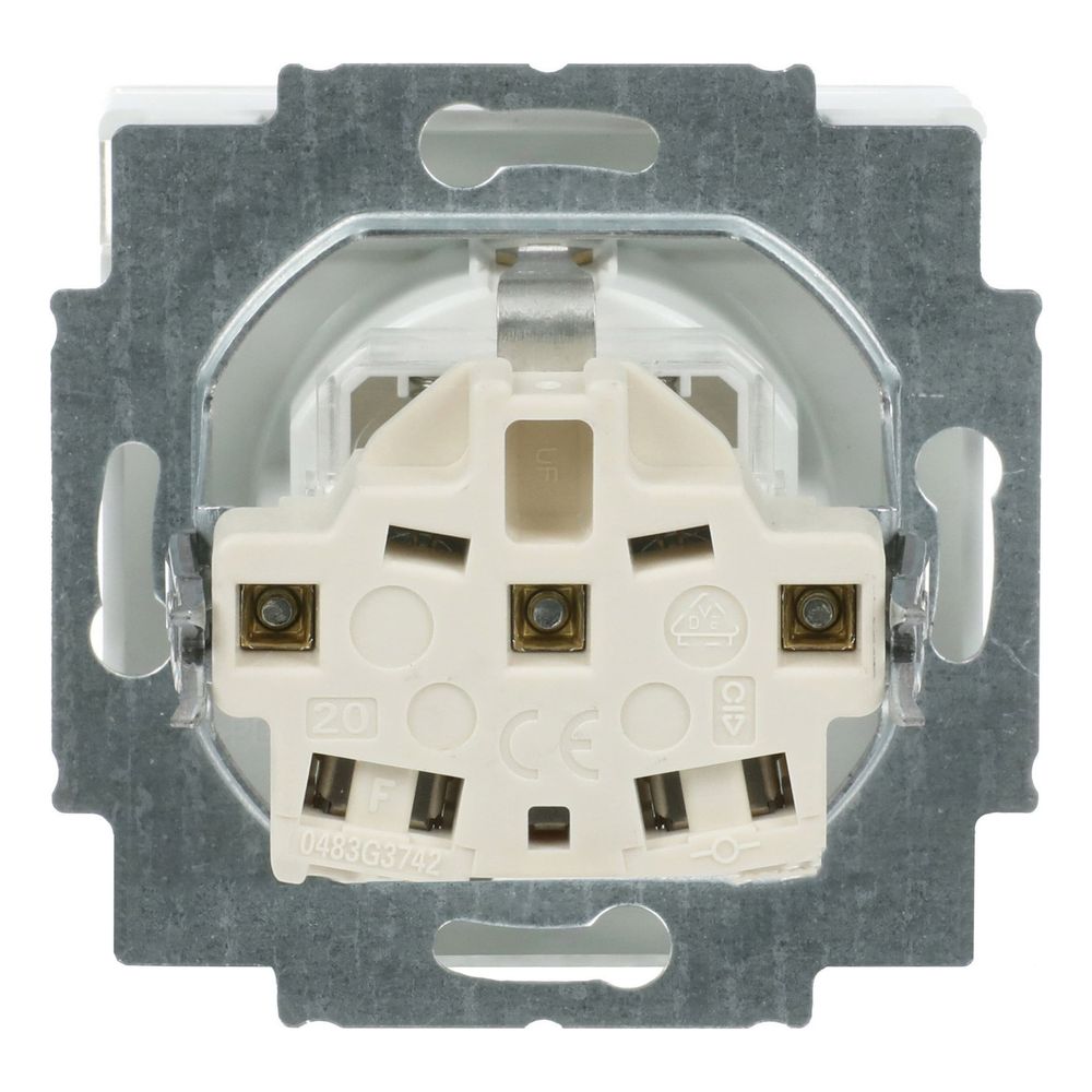 Busch Jäger SCHUKO Steckdosen-Einsatz Safety mit Schraubklemmen studioweiß Plattfor... BJ-2CKA002013A5451 4011395226766 (Abb. 4)