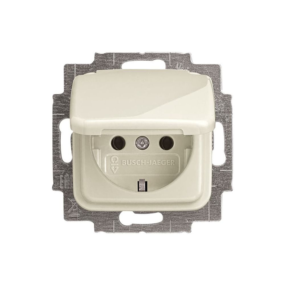 Busch Jäger Duro 2000 SI Schuko Kombi 20EUK-212 mit Klappdeckel weiss... BJ-2CKA002018A0596 4011395217405 (Abb. 1)