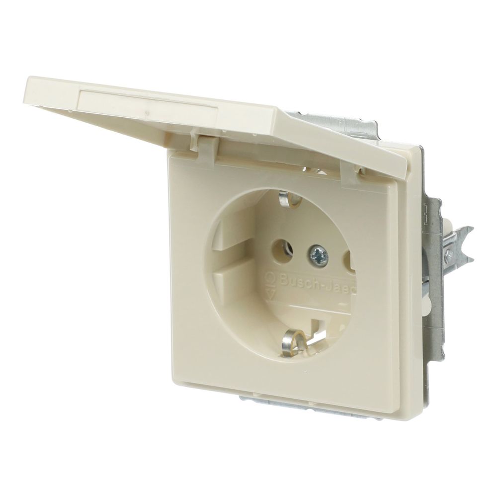 Busch Jäger carat Schuko Kombi solo 20EUK-82 future m.Klappdeckel savanne/elfenbein... BJ-2CKA002018A1465 4011395995327 (Abb. 2)