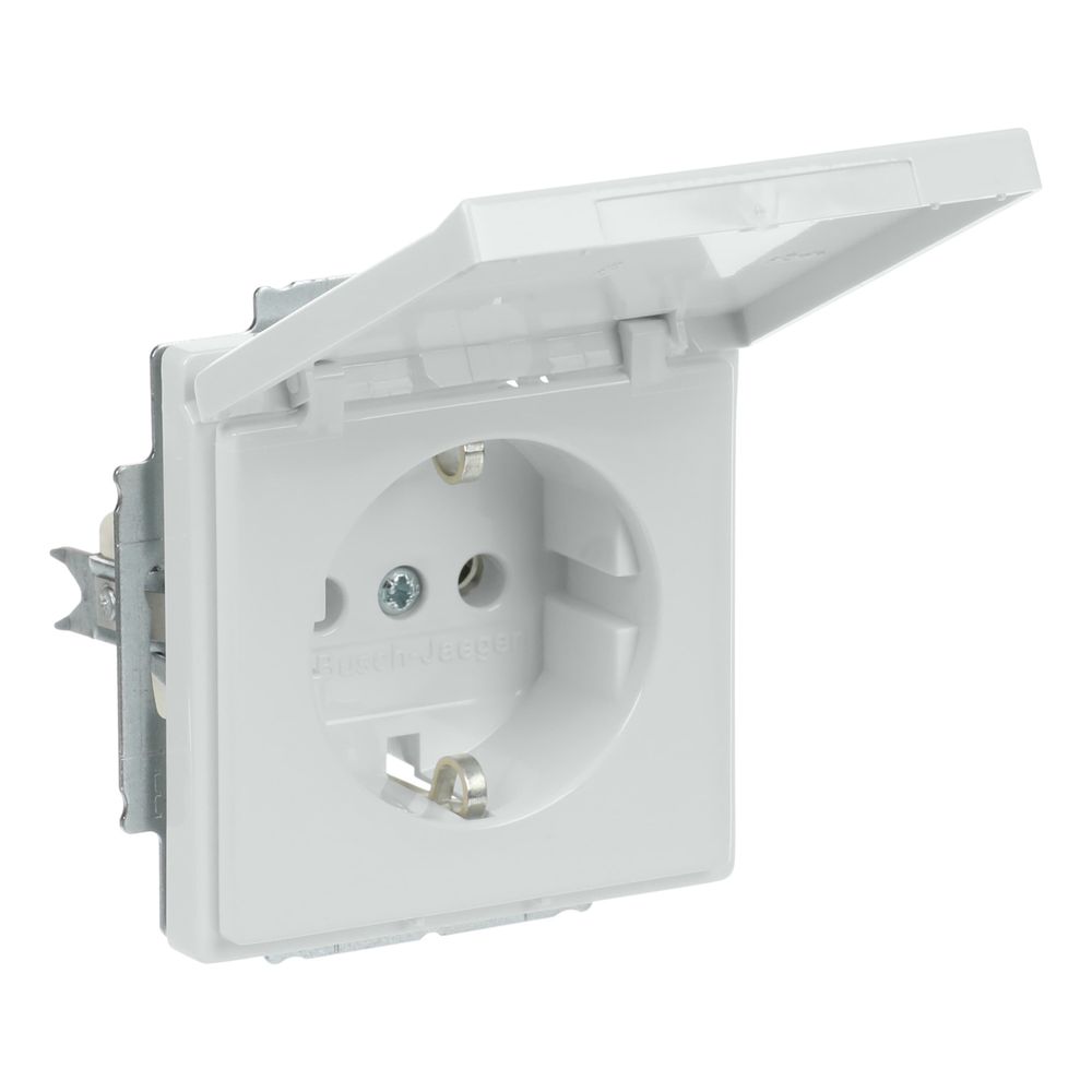 Busch Jäger carat Schuko Kombi 20EUK-84 Klappdeckel davos/studioweiss... BJ-2CKA002018A1467 4011395996270 (Abb. 3)