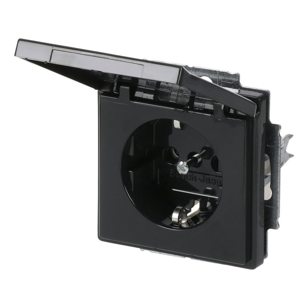 Busch Jäger Schuko Kombi 20EUK-81 Klappdeckel anthrazit... BJ-2CKA002018A1486 4011395056226 (Abb. 2)