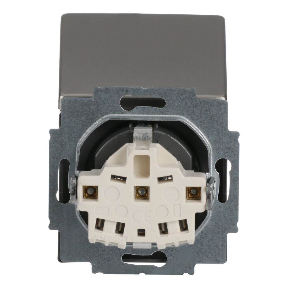 Busch Jäger pur edelstahl Schuko Kombi 20EUK-866 mit Klappdeckel Edelstahl... BJ-2CKA002018A1490 4011395087541 (Abb. 4)