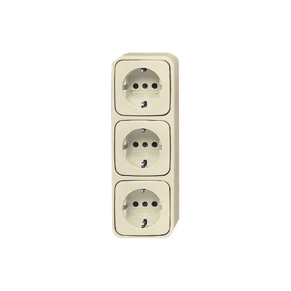 Busch Jäger Dreifachsteckdose Duro 2000 AP Schuko 2300-03EAP 16 A weiß... BJ-2CKA002056A0018 4011395224304 (Abb. 1)