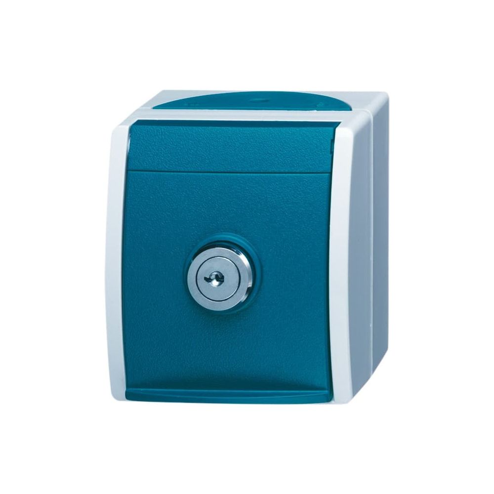 Busch Jäger Steckdose Schuko 20EWSL-53 abschließbar grau blaugrün IP 44... BJ-2CKA002083A0822 4011395993255 (Abb. 1)