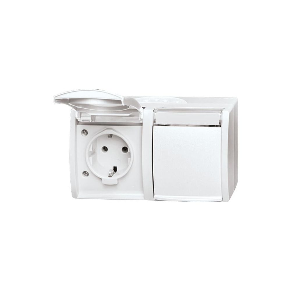 Busch Jäger APWG ocean Schuko 20/2EWN-54 Doppelsteckdose 2fach alpinweiß IP 44... BJ-2CKA002084A0715 4011395095942 (Abb. 1)