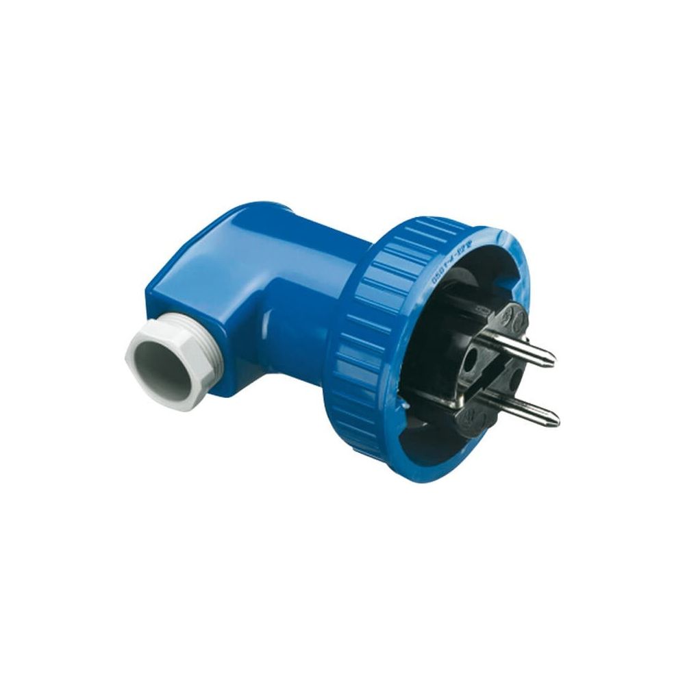 Busch Jäger APWD Duro 2000 WDI Schuko 74WD Stecker 2polig 16A 250V blau... BJ-2CKA002211A0092 4011395250709 (Abb. 1)