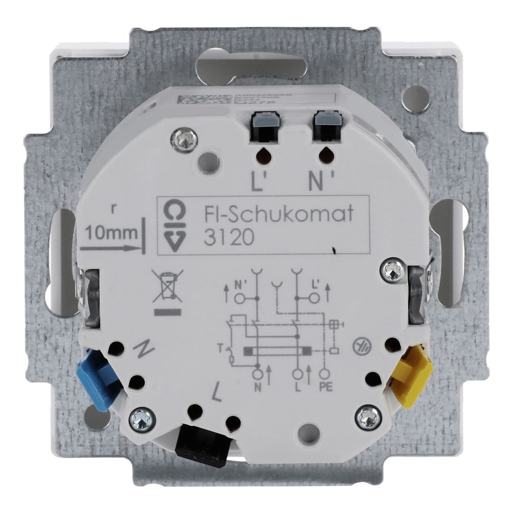 Busch Jäger FI-SCHUKOMAT SCHUKO 3120 EUCB-84 Einsatz studioweiß Sicherheitstechnik... BJ-2CKA003116A0662 4011395189641 (Abb. 4)